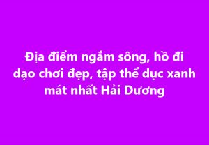 Top 1: Cây cầu được mệnh danh đẹp nhất Hải Dương.  Top 1: Cây cầu được mệnh danh đẹp nhất Hải Dương.  Cầu Hải Long:  - Là địa điểm dạo chơi sáng chói và lung linh với các dải ánh đèn các màu thắp sáng từ dưới chân cầu và chân cầu. (đến khoảng hơn 11h đêm là tắt hết các ánh đèn).  - Cây cầu bắc qua con sông, sang phía bờ bên kia là đường Lạc Long Quân, và khu đô thị mới Ecorivers đang hoàn thiện, nhân tiện nếu dạo chơi bên trong khu đô thị cũng rất đẹp nha, với nhiều cây xanh và ít cư dân chưa đến ở nên ở cũng rất là lãng mạn, bên trong có công viên nhỏ nữa.  - Địa điểm dọc 2 bên sông chân cầu Hải Long là nơi mọi người có thể đi bộ dạo trên vỉa hè với 2 hàng cây rất xanh và mát, nếu đi từ chân cầu Hải Long tới điểm cuối của vỉa hè sông thì đi bộ tập thể dục cũng khá là dài đấy.  - Có 1 số những người bán hàng nước trên cầu, cho thuê chiếu trải.  - Cầu cao, rộng, ô tô và xe máy 2 làn đi rất thoáng, vì cầu không nằm trên trục đường giao thông chính nên chỉ có mật độ cư dân nhà ở đó, và những người tới đó chơi mới đi qua cầu.  - Nếu ai không phải là người sinh sống ở Hải Dương và chỉ đến HD làm việc mà muốn tìm đến 1 nơi, phong cảnh đẹp, dài, rộng, thoáng mát và mật độ dân cư thưa thớt thì cầu Hải Long rất phù hợp để bạn có thể đi bộ, dạo chơi.  - Nói nhiều không bằng 1 lần hãy thử trải nghiệm nhé!  Địa chỉ: Gần 242 Lạc Long Quân, Phường Ngọc Châu, Thành Phố Hải Dương.  Top 2: Công viên vui chơi dài rộng to nhất ở khu Trần Hưng Đạo, Tam Giang  Công Viên Bạch Đằng:  - Là địa điểm đi dạo chơi, ngắm phong cảnh hồ, với những hàng cây to, dài và san sát nhau rất mát, nằm giữa trung tâm, nhưng rất yên tĩnh.  - Đẹp nhất là đi vào lúc 5 - 6 giờ chiều, vì trời lúc đó còn sáng và ánh mặt trời cũng đã tắt dần nên nhìn được hết bao quát phong cảnh, bạn nào thích tối thì chờ đến tối thôi...  - Hồ rất rộng phải vài km, nếu bạn đi 1 vòng bao quanh hồ.  - Đi bộ dạo quanh hồ 1 vòng thì còn gì = nữa.  - Ưu điểm rất nhiều cây xanh, và có 2 quán cafe hồ vị trí rất đẹp, giá nước ở quán cafe gió cũng phù hợp, ly sữa chua đánh đá 35k, uống rất mát và ngon.  - Hồ rất rộng và nhiều người đi tập thể dục buổi tối nhưng vẫn không thể chật được, vì hồ quá rộng và có quá nhiều khu.  - Và có nhiều chỗ góc tối rất là riêng tư cho các cặp đôi nữa...  - Nói nhiều không = 1 lần trải nghiệm hãy đến và cảm nhận nhé.  - Địa chỉ: Đối diện dãy nhà 156 đường Thanh Niên, hoặc các bạn cứ đến số 1 đường Tam Giang, ngay chỗ vòng xuyến, hoặc bao quanh hồ là cứ tìm đường Đoàn Kết nhé.  Cầu Hải Long:  Top 1: Cây cầu được mệnh danh đẹp nhất Hải Dương.  Top 1: Cây cầu được mệnh danh đẹp nhất Hải Dương.  Cầu Hải Long:  - Là địa điểm dạo chơi sáng chói và lung linh với các dải ánh đèn các màu thắp sáng từ dưới chân cầu và chân cầu. (đến khoảng hơn 11h đêm là tắt hết các ánh đèn).  - Cây cầu bắc qua con sông, sang phía bờ bên kia là đường Lạc Long Quân, và khu đô thị mới Ecorivers đang hoàn thiện, nhân tiện nếu dạo chơi bên trong khu đô thị cũng rất đẹp nha, với nhiều cây xanh và ít cư dân chưa đến ở nên ở cũng rất là lãng mạn, bên trong có công viên nhỏ nữa.  - Địa điểm dọc 2 bên sông chân cầu Hải Long là nơi mọi người có thể đi bộ dạo trên vỉa hè với 2 hàng cây rất xanh và mát, nếu đi từ chân cầu Hải Long tới điểm cuối của vỉa hè sông thì đi bộ tập thể dục cũng khá là dài đấy.  - Có 1 số những người bán hàng nước trên cầu, cho thuê chiếu trải.  - Cầu cao, rộng, ô tô và xe máy 2 làn đi rất thoáng, vì cầu không nằm trên trục đường giao thông chính nên chỉ có mật độ cư dân nhà ở đó, và những người tới đó chơi mới đi qua cầu.  - Nếu ai không phải là người sinh sống ở Hải Dương và chỉ đến HD làm việc mà muốn tìm đến 1 nơi, phong cảnh đẹp, dài, rộng, thoáng mát và mật độ dân cư thưa thớt thì cầu Hải Long rất phù hợp để bạn có thể đi bộ, dạo chơi.  - Nói nhiều không bằng 1 lần hãy thử trải nghiệm nhé!  Địa chỉ: Gần 242 Lạc Long Quân, Phường Ngọc Châu, Thành Phố Hải Dương.  Top 2: Công viên vui chơi dài rộng to nhất ở khu Trần Hưng Đạo, Tam Giang  Công Viên Bạch Đằng:  - Là địa điểm đi dạo chơi, ngắm phong cảnh hồ, với những hàng cây to, dài và san sát nhau rất mát, nằm giữa trung tâm, nhưng rất yên tĩnh.  - Đẹp nhất là đi vào lúc 5 - 6 giờ chiều, vì trời lúc đó còn sáng và ánh mặt trời cũng đã tắt dần nên nhìn được hết bao quát phong cảnh, bạn nào thích tối thì chờ đến tối thôi...  - Hồ rất rộng phải vài km, nếu bạn đi 1 vòng bao quanh hồ.  - Đi bộ dạo quanh hồ 1 vòng thì còn gì = nữa.  - Ưu điểm rất nhiều cây xanh, và có 2 quán cafe hồ vị trí rất đẹp, giá nước ở quán cafe gió cũng phù hợp, ly sữa chua đánh đá 35k, uống rất mát và ngon.  - Hồ rất rộng và nhiều người đi tập thể dục buổi tối nhưng vẫn không thể chật được, vì hồ quá rộng và có quá nhiều khu.  - Và có nhiều chỗ góc tối rất là riêng tư cho các cặp đôi nữa...  - Nói nhiều không = 1 lần trải nghiệm hãy đến và cảm nhận nhé.  - Địa chỉ: Đối diện dãy nhà 156 đường Thanh Niên, hoặc các bạn cứ đến số 1 đường Tam Giang, ngay chỗ vòng xuyến, hoặc bao quanh hồ là cứ tìm đường Đoàn Kết nhé.  Cầu Hải Long:  - Là địa điểm dạo chơi sáng chói và lung linh với các dải ánh đèn các màu thắp sáng từ dưới chân cầu và chân cầu. (đến khoảng hơn 11h đêm là tắt hết các ánh đèn).  - Cây cầu bắc qua con sông, sang phía bờ bên kia là đường Lạc Long Quân, và khu đô thị mới Ecorivers đang hoàn thiện, nhân tiện nếu dạo chơi bên trong khu đô thị cũng rất đẹp nha, với nhiều cây xanh và ít cư dân chưa đến ở nên ở cũng rất là lãng mạn, bên trong có công viên nhỏ nữa.  - Địa điểm dọc 2 bên sông chân cầu Hải Long là nơi mọi người có thể đi bộ dạo trên vỉa hè với 2 hàng cây rất xanh và mát, nếu đi từ chân cầu Hải Long tới điểm cuối của vỉa hè sông thì đi bộ tập thể dục cũng khá là dài đấy.  - Có 1 số những người bán hàng nước trên cầu, cho thuê chiếu trải.  - Cầu cao, rộng, ô tô và xe máy 2 làn đi rất thoáng, vì cầu không nằm trên trục đường giao thông chính nên chỉ có mật độ cư dân nhà ở đó, và những người tới đó chơi mới đi qua cầu.  - Nếu ai không phải là người sinh sống ở Hải Dương và chỉ đến HD làm việc mà muốn tìm đến 1 nơi, phong cảnh đẹp, dài, rộng, thoáng mát và mật độ dân cư thưa thớt thì cầu Hải Long rất phù hợp để bạn có thể đi bộ, dạo chơi.  - Nói nhiều không bằng 1 lần hãy thử trải nghiệm nhé!  Địa chỉ: Gần 242 Lạc Long Quân, Phường Ngọc Châu, Thành Phố Hải Dương.  Top 2: Công viên vui chơi dài rộng to nhất ở khu Trần Hưng Đạo, Tam Giang  Công Viên Bạch Đằng:  - Là địa điểm đi dạo chơi, ngắm phong cảnh hồ, với những hàng cây to, dài và san sát nhau rất mát, nằm giữa trung tâm, nhưng rất yên tĩnh.  - Đẹp nhất là đi vào lúc 5 - 6 giờ chiều, vì trời lúc đó còn sáng và ánh mặt trời cũng đã tắt dần nên nhìn được hết bao quát phong cảnh, bạn nào thích tối thì chờ đến tối thôi...  - Hồ rất rộng phải vài km, nếu bạn đi 1 vòng bao quanh hồ.  - Đi bộ dạo quanh hồ 1 vòng thì còn gì = nữa.  - Ưu điểm rất nhiều cây xanh, và có 2 quán cafe hồ vị trí rất đẹp, giá nước ở quán cafe gió cũng phù hợp, ly sữa chua đánh đá 35k, uống rất mát và ngon.  - Hồ rất rộng và nhiều người đi tập thể dục buổi tối nhưng vẫn không thể chật được, vì hồ quá rộng và có quá nhiều khu.  - Và có nhiều chỗ góc tối rất là riêng tư cho các cặp đôi nữa...  - Nói nhiều không = 1 lần trải nghiệm hãy đến và cảm nhận nhé.  - Địa chỉ: Đối diện dãy nhà 156 đường Thanh Niên, hoặc các bạn cứ đến số 1 đường Tam Giang, ngay chỗ vòng xuyến, hoặc bao quanh hồ là cứ tìm đường Đoàn Kết nhé.  - Là địa điểm dạo chơi sáng chói và lung linh với các dải ánh đèn các màu thắp sáng từ dưới chân cầu và chân cầu. (đến khoảng hơn 11h đêm là tắt hết các ánh đèn).  - Cây cầu bắc qua con sông, sang phía bờ bên kia là đường Lạc Long Quân, và khu đô thị mới Ecorivers đang hoàn thiện, nhân tiện nếu dạo chơi bên trong khu đô thị cũng rất đẹp nha, với nhiều cây xanh và ít cư dân chưa đến ở nên ở cũng rất là lãng mạn, bên trong có công viên nhỏ nữa.  - Địa điểm dọc 2 bên sông chân cầu Hải Long là nơi mọi người có thể đi bộ dạo trên vỉa hè với 2 hàng cây rất xanh và mát, nếu đi từ chân cầu Hải Long tới điểm cuối của vỉa hè sông thì đi bộ tập thể dục cũng khá là dài đấy.  - Có 1 số những người bán hàng nước trên cầu, cho thuê chiếu trải.  - Cầu cao, rộng, ô tô và xe máy 2 làn đi rất thoáng, vì cầu không nằm trên trục đường giao thông chính nên chỉ có mật độ cư dân nhà ở đó, và những người tới đó chơi mới đi qua cầu.  - Nếu ai không phải là người sinh sống ở Hải Dương và chỉ đến HD làm việc mà muốn tìm đến 1 nơi, phong cảnh đẹp, dài, rộng, thoáng mát và mật độ dân cư thưa thớt thì cầu Hải Long rất phù hợp để bạn có thể đi bộ, dạo chơi.  - Nói nhiều không bằng 1 lần hãy thử trải nghiệm nhé!  Địa chỉ: Gần 242 Lạc Long Quân, Phường Ngọc Châu, Thành Phố Hải Dương.  Top 2: Công viên vui chơi dài rộng to nhất ở khu Trần Hưng Đạo, Tam Giang  Công Viên Bạch Đằng:  Top 1: Cây cầu được mệnh danh đẹp nhất Hải Dương.  Top 1: Cây cầu được mệnh danh đẹp nhất Hải Dương.  Cầu Hải Long:  - Là địa điểm dạo chơi sáng chói và lung linh với các dải ánh đèn các màu thắp sáng từ dưới chân cầu và chân cầu. (đến khoảng hơn 11h đêm là tắt hết các ánh đèn).  - Cây cầu bắc qua con sông, sang phía bờ bên kia là đường Lạc Long Quân, và khu đô thị mới Ecorivers đang hoàn thiện, nhân tiện nếu dạo chơi bên trong khu đô thị cũng rất đẹp nha, với nhiều cây xanh và ít cư dân chưa đến ở nên ở cũng rất là lãng mạn, bên trong có công viên nhỏ nữa.  - Địa điểm dọc 2 bên sông chân cầu Hải Long là nơi mọi người có thể đi bộ dạo trên vỉa hè với 2 hàng cây rất xanh và mát, nếu đi từ chân cầu Hải Long tới điểm cuối của vỉa hè sông thì đi bộ tập thể dục cũng khá là dài đấy.  - Có 1 số những người bán hàng nước trên cầu, cho thuê chiếu trải.  - Cầu cao, rộng, ô tô và xe máy 2 làn đi rất thoáng, vì cầu không nằm trên trục đường giao thông chính nên chỉ có mật độ cư dân nhà ở đó, và những người tới đó chơi mới đi qua cầu.  - Nếu ai không phải là người sinh sống ở Hải Dương và chỉ đến HD làm việc mà muốn tìm đến 1 nơi, phong cảnh đẹp, dài, rộng, thoáng mát và mật độ dân cư thưa thớt thì cầu Hải Long rất phù hợp để bạn có thể đi bộ, dạo chơi.  - Nói nhiều không bằng 1 lần hãy thử trải nghiệm nhé!  Địa chỉ: Gần 242 Lạc Long Quân, Phường Ngọc Châu, Thành Phố Hải Dương.  Top 2: Công viên vui chơi dài rộng to nhất ở khu Trần Hưng Đạo, Tam Giang  Công Viên Bạch Đằng:  - Là địa điểm đi dạo chơi, ngắm phong cảnh hồ, với những hàng cây to, dài và san sát nhau rất mát, nằm giữa trung tâm, nhưng rất yên tĩnh.  - Đẹp nhất là đi vào lúc 5 - 6 giờ chiều, vì trời lúc đó còn sáng và ánh mặt trời cũng đã tắt dần nên nhìn được hết bao quát phong cảnh, bạn nào thích tối thì chờ đến tối thôi...  - Hồ rất rộng phải vài km, nếu bạn đi 1 vòng bao quanh hồ.  - Đi bộ dạo quanh hồ 1 vòng thì còn gì = nữa.  - Ưu điểm rất nhiều cây xanh, và có 2 quán cafe hồ vị trí rất đẹp, giá nước ở quán cafe gió cũng phù hợp, ly sữa chua đánh đá 35k, uống rất mát và ngon.  - Hồ rất rộng và nhiều người đi tập thể dục buổi tối nhưng vẫn không thể chật được, vì hồ quá rộng và có quá nhiều khu.  - Và có nhiều chỗ góc tối rất là riêng tư cho các cặp đôi nữa...  - Nói nhiều không = 1 lần trải nghiệm hãy đến và cảm nhận nhé.  - Địa chỉ: Đối diện dãy nhà 156 đường Thanh Niên, hoặc các bạn cứ đến số 1 đường Tam Giang, ngay chỗ vòng xuyến, hoặc bao quanh hồ là cứ tìm đường Đoàn Kết nhé.  Cầu Hải Long:  Top 1: Cây cầu được mệnh danh đẹp nhất Hải Dương.  Top 1: Cây cầu được mệnh danh đẹp nhất Hải Dương.  Cầu Hải Long:  - Là địa điểm dạo chơi sáng chói và lung linh với các dải ánh đèn các màu thắp sáng từ dưới chân cầu và chân cầu. (đến khoảng hơn 11h đêm là tắt hết các ánh đèn).  - Cây cầu bắc qua con sông, sang phía bờ bên kia là đường Lạc Long Quân, và khu đô thị mới Ecorivers đang hoàn thiện, nhân tiện nếu dạo chơi bên trong khu đô thị cũng rất đẹp nha, với nhiều cây xanh và ít cư dân chưa đến ở nên ở cũng rất là lãng mạn, bên trong có công viên nhỏ nữa.  - Địa điểm dọc 2 bên sông chân cầu Hải Long là nơi mọi người có thể đi bộ dạo trên vỉa hè với 2 hàng cây rất xanh và mát, nếu đi từ chân cầu Hải Long tới điểm cuối của vỉa hè sông thì đi bộ tập thể dục cũng khá là dài đấy.  - Có 1 số những người bán hàng nước trên cầu, cho thuê chiếu trải.  - Cầu cao, rộng, ô tô và xe máy 2 làn đi rất thoáng, vì cầu không nằm trên trục đường giao thông chính nên chỉ có mật độ cư dân nhà ở đó, và những người tới đó chơi mới đi qua cầu.  - Nếu ai không phải là người sinh sống ở Hải Dương và chỉ đến HD làm việc mà muốn tìm đến 1 nơi, phong cảnh đẹp, dài, rộng, thoáng mát và mật độ dân cư thưa thớt thì cầu Hải Long rất phù hợp để bạn có thể đi bộ, dạo chơi.  - Nói nhiều không bằng 1 lần hãy thử trải nghiệm nhé!  Địa chỉ: Gần 242 Lạc Long Quân, Phường Ngọc Châu, Thành Phố Hải Dương.  Top 2: Công viên vui chơi dài rộng to nhất ở khu Trần Hưng Đạo, Tam Giang  Công Viên Bạch Đằng:  - Là địa điểm đi dạo chơi, ngắm phong cảnh hồ, với những hàng cây to, dài và san sát nhau rất mát, nằm giữa trung tâm, nhưng rất yên tĩnh.  - Đẹp nhất là đi vào lúc 5 - 6 giờ chiều, vì trời lúc đó còn sáng và ánh mặt trời cũng đã tắt dần nên nhìn được hết bao quát phong cảnh, bạn nào thích tối thì chờ đến tối thôi...  - Hồ rất rộng phải vài km, nếu bạn đi 1 vòng bao quanh hồ.  - Đi bộ dạo quanh hồ 1 vòng thì còn gì = nữa.  - Ưu điểm rất nhiều cây xanh, và có 2 quán cafe hồ vị trí rất đẹp, giá nước ở quán cafe gió cũng phù hợp, ly sữa chua đánh đá 35k, uống rất mát và ngon.  - Hồ rất rộng và nhiều người đi tập thể dục buổi tối nhưng vẫn không thể chật được, vì hồ quá rộng và có quá nhiều khu.  - Và có nhiều chỗ góc tối rất là riêng tư cho các cặp đôi nữa...  - Nói nhiều không = 1 lần trải nghiệm hãy đến và cảm nhận nhé.  - Địa chỉ: Đối diện dãy nhà 156 đường Thanh Niên, hoặc các bạn cứ đến số 1 đường Tam Giang, ngay chỗ vòng xuyến, hoặc bao quanh hồ là cứ tìm đường Đoàn Kết nhé.  Cầu Hải Long:  - Là địa điểm dạo chơi sáng chói và lung linh với các dải ánh đèn các màu thắp sáng từ dưới chân cầu và chân cầu. (đến khoảng hơn 11h đêm là tắt hết các ánh đèn).  - Cây cầu bắc qua con sông, sang phía bờ bên kia là đường Lạc Long Quân, và khu đô thị mới Ecorivers đang hoàn thiện, nhân tiện nếu dạo chơi bên trong khu đô thị cũng rất đẹp nha, với nhiều cây xanh và ít cư dân chưa đến ở nên ở cũng rất là lãng mạn, bên trong có công viên nhỏ nữa.  - Địa điểm dọc 2 bên sông chân cầu Hải Long là nơi mọi người có thể đi bộ dạo trên vỉa hè với 2 hàng cây rất xanh và mát, nếu đi từ chân cầu Hải Long tới điểm cuối của vỉa hè sông thì đi bộ tập thể dục cũng khá là dài đấy.  - Có 1 số những người bán hàng nước trên cầu, cho thuê chiếu trải.  - Cầu cao, rộng, ô tô và xe máy 2 làn đi rất thoáng, vì cầu không nằm trên trục đường giao thông chính nên chỉ có mật độ cư dân nhà ở đó, và những người tới đó chơi mới đi qua cầu.  - Nếu ai không phải là người sinh sống ở Hải Dương và chỉ đến HD làm việc mà muốn tìm đến 1 nơi, phong cảnh đẹp, dài, rộng, thoáng mát và mật độ dân cư thưa thớt thì cầu Hải Long rất phù hợp để bạn có thể đi bộ, dạo chơi.  - Nói nhiều không bằng 1 lần hãy thử trải nghiệm nhé!  Địa chỉ: Gần 242 Lạc Long Quân, Phường Ngọc Châu, Thành Phố Hải Dương.  Top 2: Công viên vui chơi dài rộng to nhất ở khu Trần Hưng Đạo, Tam Giang  Công Viên Bạch Đằng:  - Là địa điểm đi dạo chơi, ngắm phong cảnh hồ, với những hàng cây to, dài và san sát nhau rất mát, nằm giữa trung tâm, nhưng rất yên tĩnh.  - Đẹp nhất là đi vào lúc 5 - 6 giờ chiều, vì trời lúc đó còn sáng và ánh mặt trời cũng đã tắt dần nên nhìn được hết bao quát phong cảnh, bạn nào thích tối thì chờ đến tối thôi...  - Hồ rất rộng phải vài km, nếu bạn đi 1 vòng bao quanh hồ.  - Đi bộ dạo quanh hồ 1 vòng thì còn gì = nữa.  - Ưu điểm rất nhiều cây xanh, và có 2 quán cafe hồ vị trí rất đẹp, giá nước ở quán cafe gió cũng phù hợp, ly sữa chua đánh đá 35k, uống rất mát và ngon.  - Hồ rất rộng và nhiều người đi tập thể dục buổi tối nhưng vẫn không thể chật được, vì hồ quá rộng và có quá nhiều khu.  - Và có nhiều chỗ góc tối rất là riêng tư cho các cặp đôi nữa...  - Nói nhiều không = 1 lần trải nghiệm hãy đến và cảm nhận nhé.  - Địa chỉ: Đối diện dãy nhà 156 đường Thanh Niên, hoặc các bạn cứ đến số 1 đường Tam Giang, ngay chỗ vòng xuyến, hoặc bao quanh hồ là cứ tìm đường Đoàn Kết nhé.  - Là địa điểm dạo chơi sáng chói và lung linh với các dải ánh đèn các màu thắp sáng từ dưới chân cầu và chân cầu. (đến khoảng hơn 11h đêm là tắt hết các ánh đèn).  - Cây cầu bắc qua con sông, sang phía bờ bên kia là đường Lạc Long Quân, và khu đô thị mới Ecorivers đang hoàn thiện, nhân tiện nếu dạo chơi bên trong khu đô thị cũng rất đẹp nha, với nhiều cây xanh và ít cư dân chưa đến ở nên ở cũng rất là lãng mạn, bên trong có công viên nhỏ nữa.  - Địa điểm dọc 2 bên sông chân cầu Hải Long là nơi mọi người có thể đi bộ dạo trên vỉa hè với 2 hàng cây rất xanh và mát, nếu đi từ chân cầu Hải Long tới điểm cuối của vỉa hè sông thì đi bộ tập thể dục cũng khá là dài đấy.  - Có 1 số những người bán hàng nước trên cầu, cho thuê chiếu trải.  - Cầu cao, rộng, ô tô và xe máy 2 làn đi rất thoáng, vì cầu không nằm trên trục đường giao thông chính nên chỉ có mật độ cư dân nhà ở đó, và những người tới đó chơi mới đi qua cầu.  - Nếu ai không phải là người sinh sống ở Hải Dương và chỉ đến HD làm việc mà muốn tìm đến 1 nơi, phong cảnh đẹp, dài, rộng, thoáng mát và mật độ dân cư thưa thớt thì cầu Hải Long rất phù hợp để bạn có thể đi bộ, dạo chơi.  - Nói nhiều không bằng 1 lần hãy thử trải nghiệm nhé!  Địa chỉ: Gần 242 Lạc Long Quân, Phường Ngọc Châu, Thành Phố Hải Dương.  Top 2: Công viên vui chơi dài rộng to nhất ở khu Trần Hưng Đạo, Tam Giang  Công Viên Bạch Đằng:  - Là địa điểm đi dạo chơi, ngắm phong cảnh hồ, với những hàng cây to, dài và san sát nhau rất mát, nằm giữa trung tâm, nhưng rất yên tĩnh.  - Đẹp nhất là đi vào lúc 5 - 6 giờ chiều, vì trời lúc đó còn sáng và ánh mặt trời cũng đã tắt dần nên nhìn được hết bao quát phong cảnh, bạn nào thích tối thì chờ đến tối thôi...  - Hồ rất rộng phải vài km, nếu bạn đi 1 vòng bao quanh hồ.  - Đi bộ dạo quanh hồ 1 vòng thì còn gì = nữa.  - Ưu điểm rất nhiều cây xanh, và có 2 quán cafe hồ vị trí rất đẹp, giá nước ở quán cafe gió cũng phù hợp, ly sữa chua đánh đá 35k, uống rất mát và ngon.  - Hồ rất rộng và nhiều người đi tập thể dục buổi tối nhưng vẫn không thể chật được, vì hồ quá rộng và có quá nhiều khu.  - Và có nhiều chỗ góc tối rất là riêng tư cho các cặp đôi nữa...  - Nói nhiều không = 1 lần trải nghiệm hãy đến và cảm nhận nhé.  - Địa chỉ: Đối diện dãy nhà 156 đường Thanh Niên, hoặc các bạn cứ đến số 1 đường Tam Giang, ngay chỗ vòng xuyến, hoặc bao quanh hồ là cứ tìm đường Đoàn Kết nhé.  - Là địa điểm đi dạo chơi, ngắm phong cảnh hồ, với những hàng cây to, dài và san sát nhau rất mát, nằm giữa trung tâm, nhưng rất yên tĩnh.  - Đẹp nhất là đi vào lúc 5 - 6 giờ chiều, vì trời lúc đó còn sáng và ánh mặt trời cũng đã tắt dần nên nhìn được hết bao quát phong cảnh, bạn nào thích tối thì chờ đến tối thôi...  - Hồ rất rộng phải vài km, nếu bạn đi 1 vòng bao quanh hồ.  - Đi bộ dạo quanh hồ 1 vòng thì còn gì = nữa.  - Ưu điểm rất nhiều cây xanh, và có 2 quán cafe hồ vị trí rất đẹp, giá nước ở quán cafe gió cũng phù hợp, ly sữa chua đánh đá 35k, uống rất mát và ngon.  - Hồ rất rộng và nhiều người đi tập thể dục buổi tối nhưng vẫn không thể chật được, vì hồ quá rộng và có quá nhiều khu.  - Và có nhiều chỗ góc tối rất là riêng tư cho các cặp đôi nữa...  - Nói nhiều không = 1 lần trải nghiệm hãy đến và cảm nhận nhé.  - Địa chỉ: Đối diện dãy nhà 156 đường Thanh Niên, hoặc các bạn cứ đến số 1 đường Tam Giang, ngay chỗ vòng xuyến, hoặc bao quanh hồ là cứ tìm đường Đoàn Kết nhé.